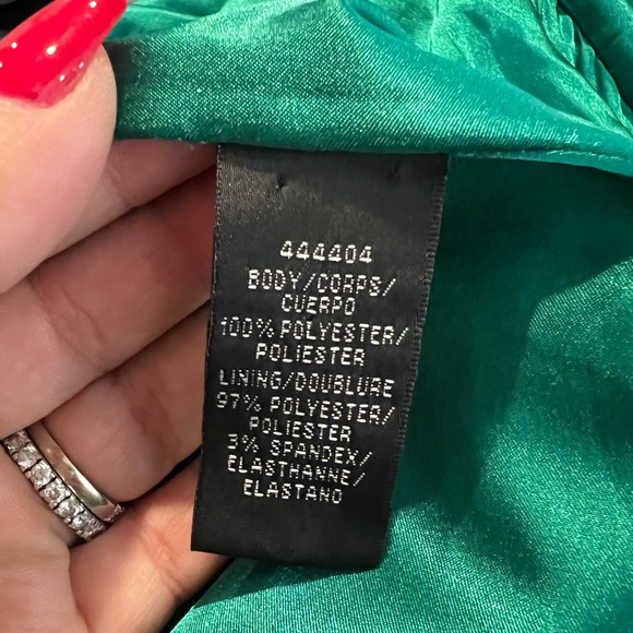 ML Monique Lhuillier Ivy Green Lace Mini Formal Event Dress Sleeveless - Picture 6 of 7